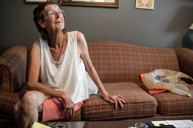 Fat elderly women selfie