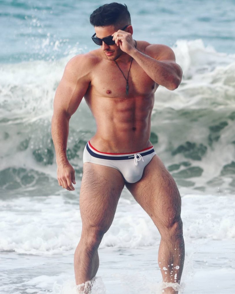 Sports guys on the beach