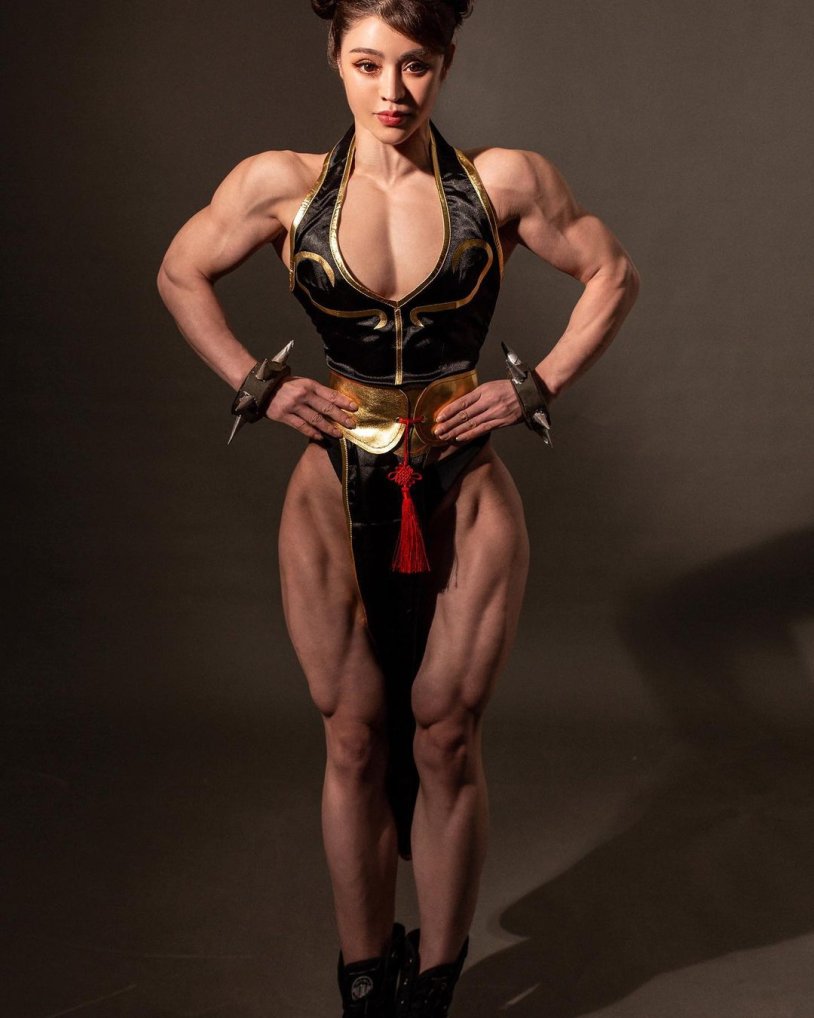 Bodybuilders Elena Burova