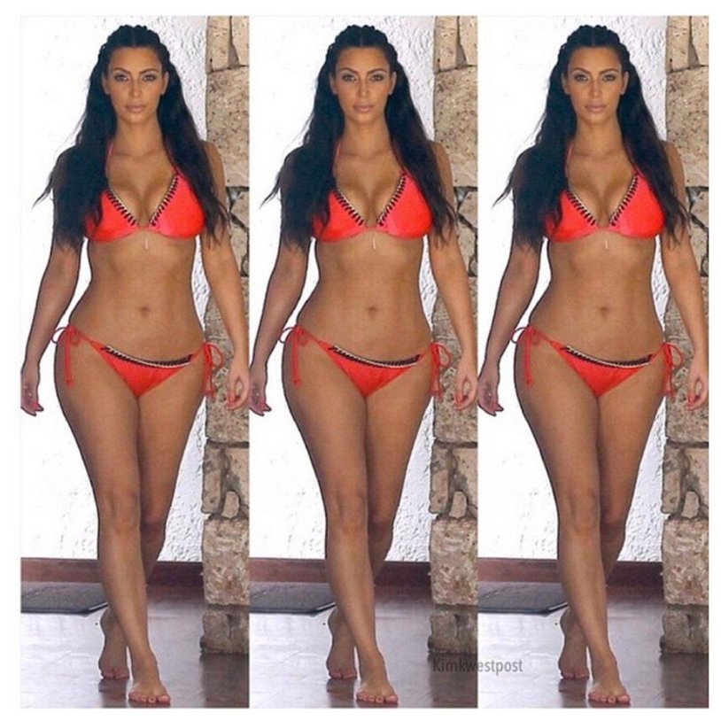 Kim Kardashian with Photoshop