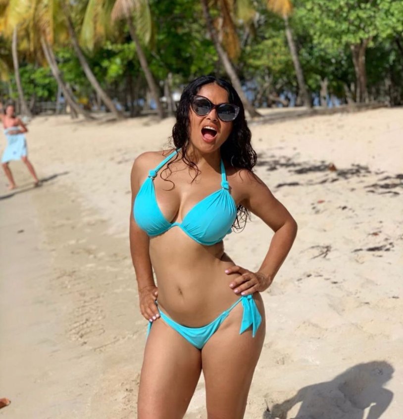 Salma Hayek in a swimsuit 2021