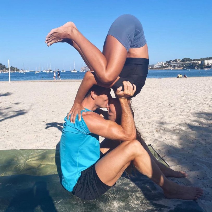 Lewandowski's wife in a swimsuit