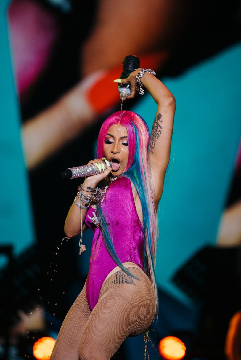 Cardi Bi with red hair