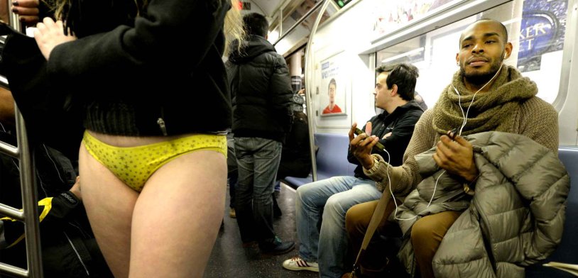 Panties in the subway