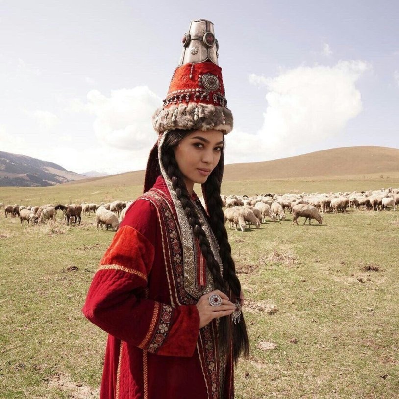 Kazakhstan Girls in National Costumes
