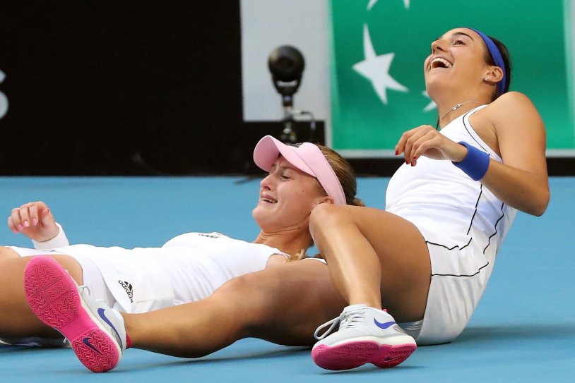 Caroline Garcia in a swimsuit