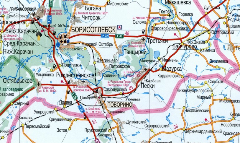 Map of the Polorinsky district of Voronezh