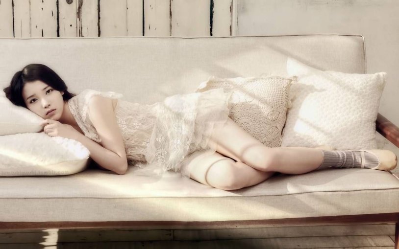 IU Lee Ji Eun in a swimsuit