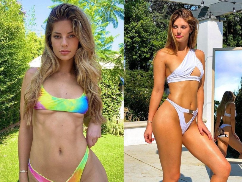 Hannah Stocking before and after plastic