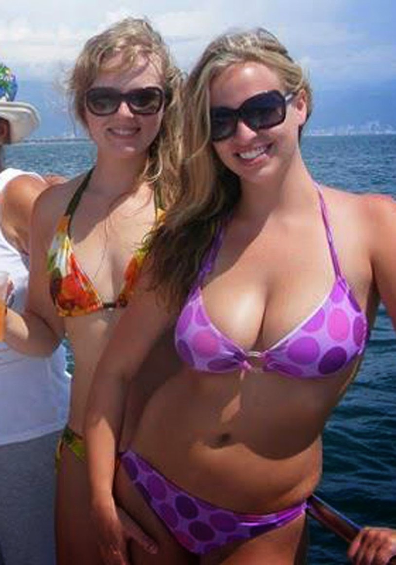 Breast on the beach amateur