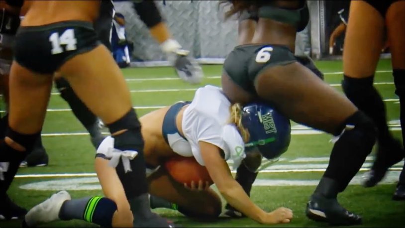Female football fights