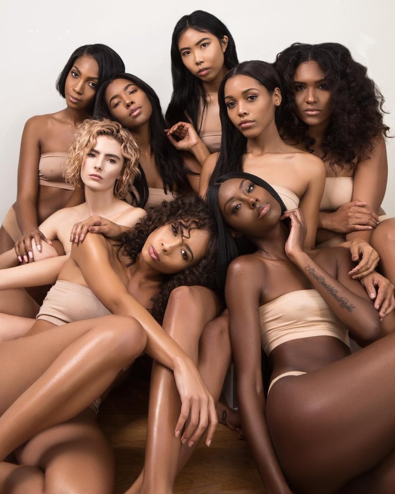 Girls with different skin color