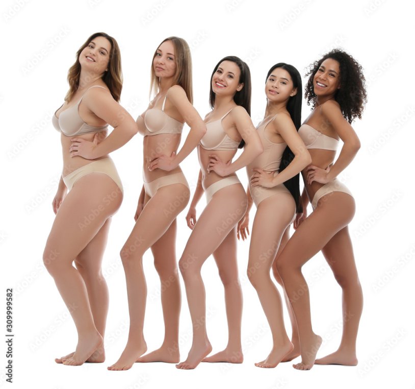 Naked women of different ages