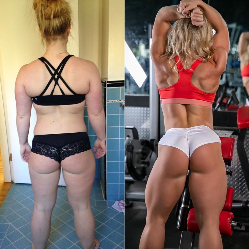 Female fitness before and after