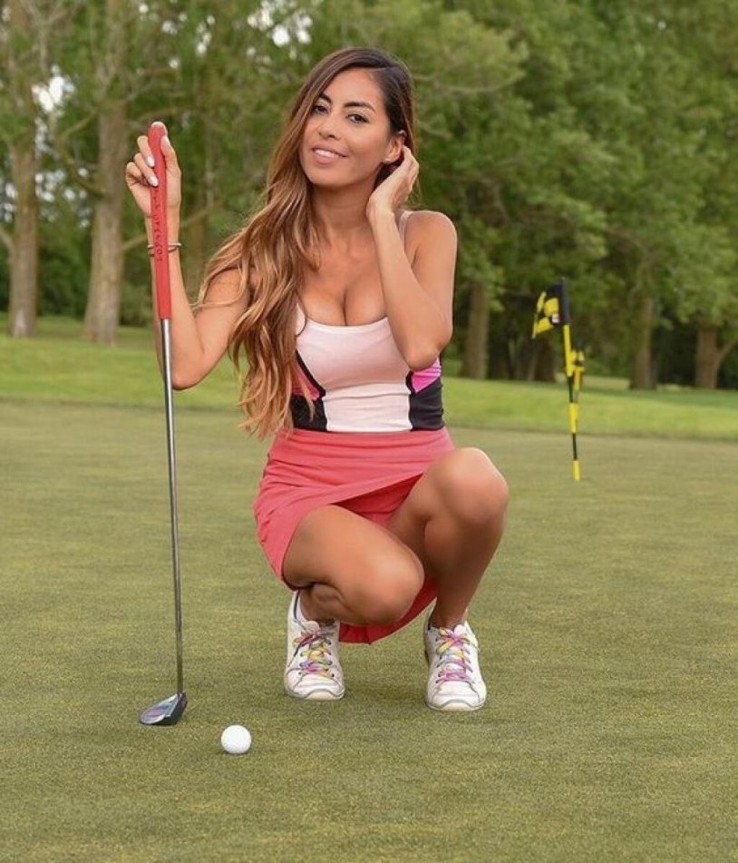 Beautiful girls in golfs