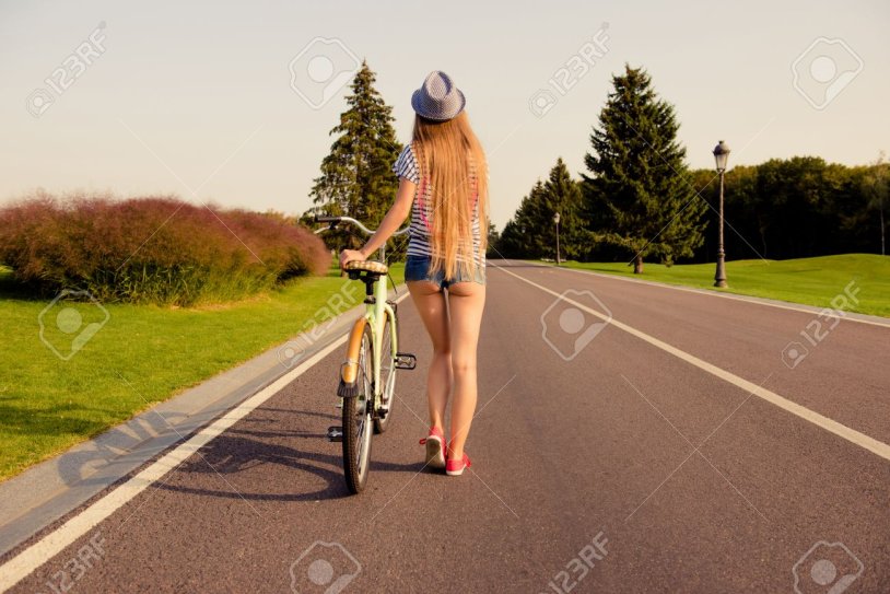 Girl on a bicycle