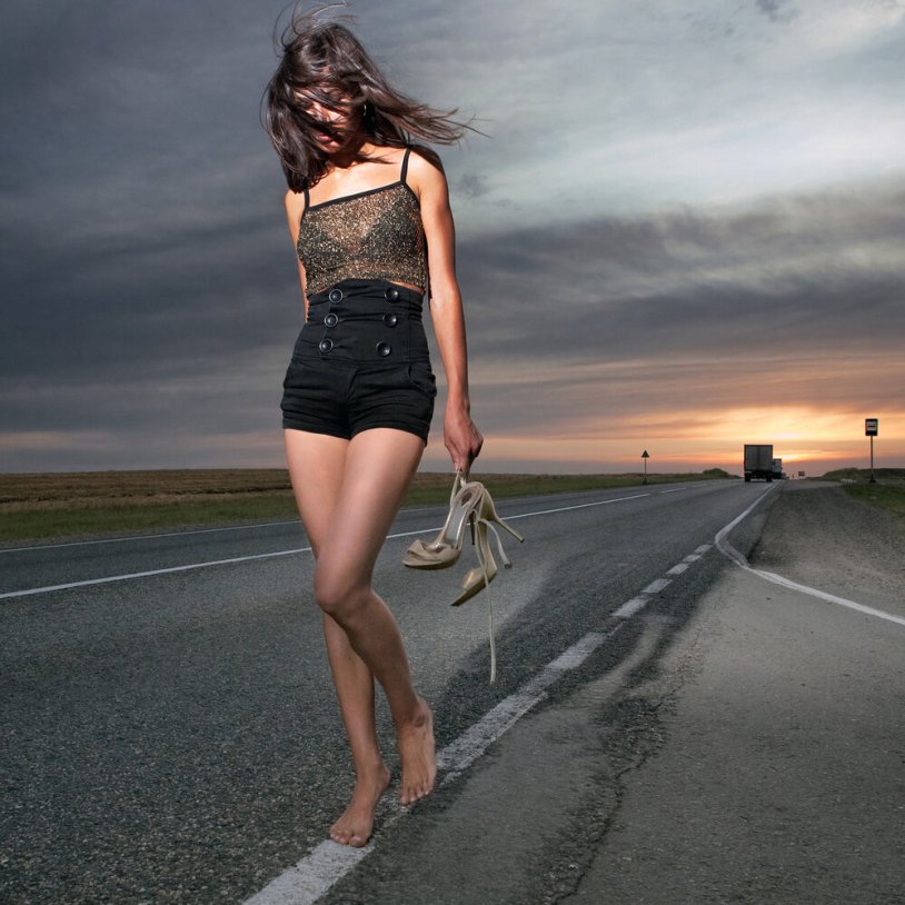 Girl on the road