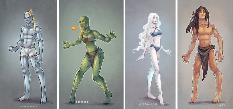 Humanoid races of fantasy