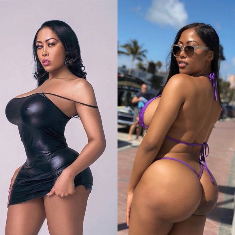 Moriah Mills in a dress