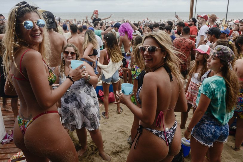 Vacationers on the beach in Koktebel