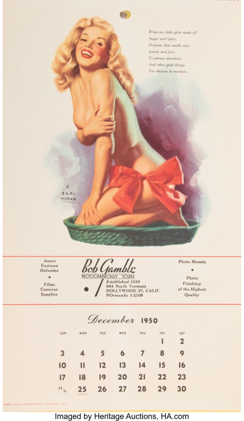 Marilyn Monroe Calendar 1949