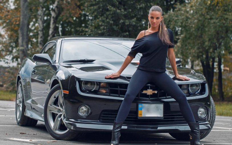 Beautiful girls and cars