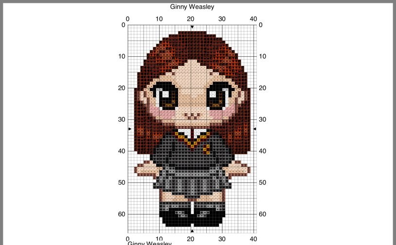 Ginny Weasley embroidery patterns