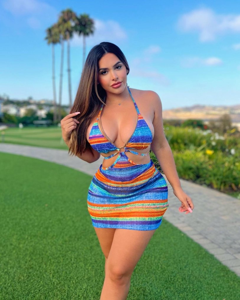 Fiorella Zelaya in a dress