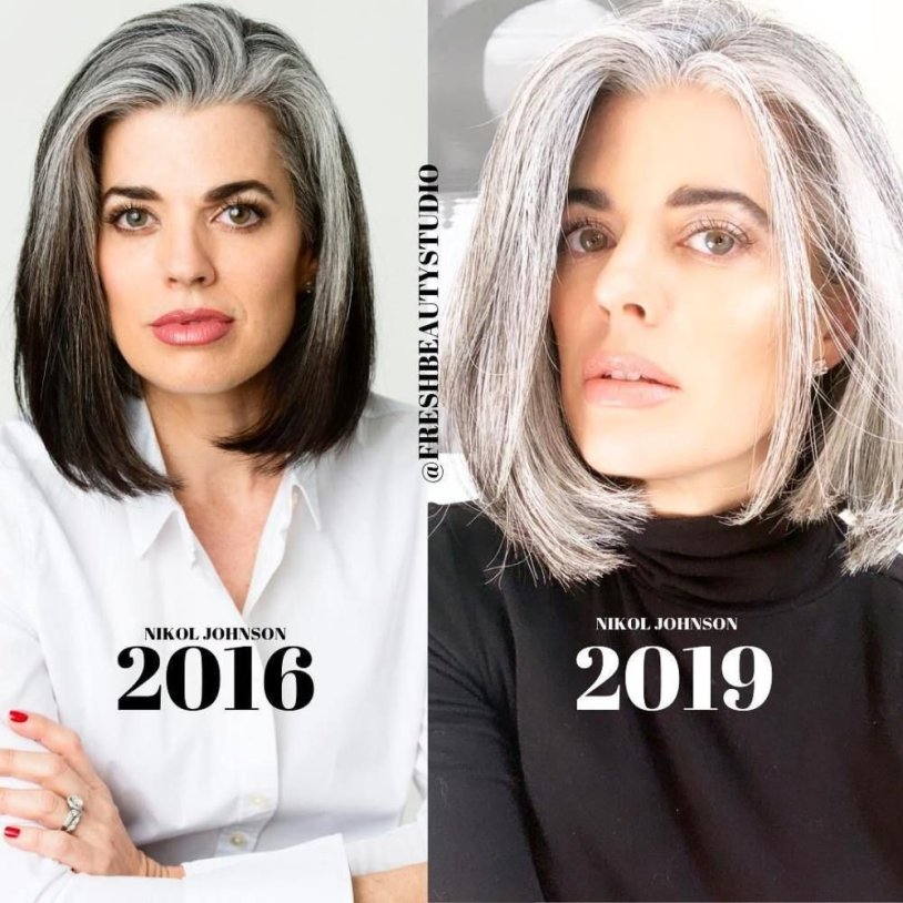 Camouflage gray hair for women