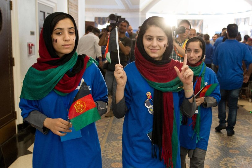Afghan girls in Moscow