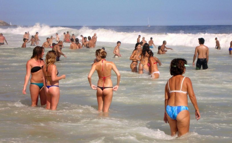 Wild beaches of the world photo with people
