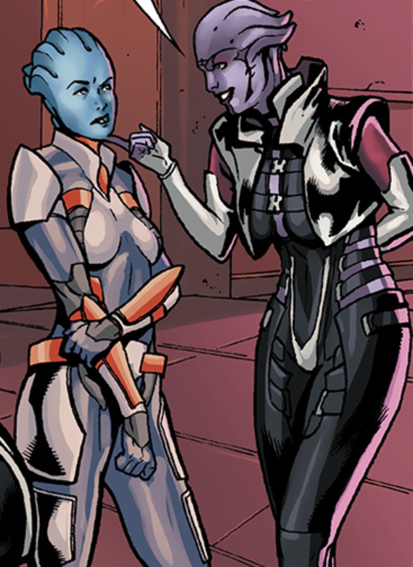 Aria t Loak and Liara