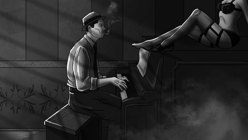 Noir style illustrations
