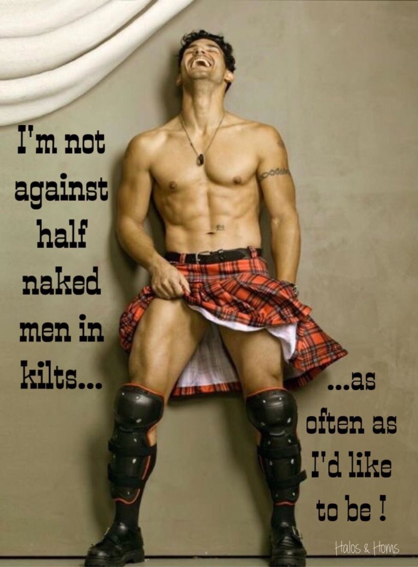 Philip in a kilt