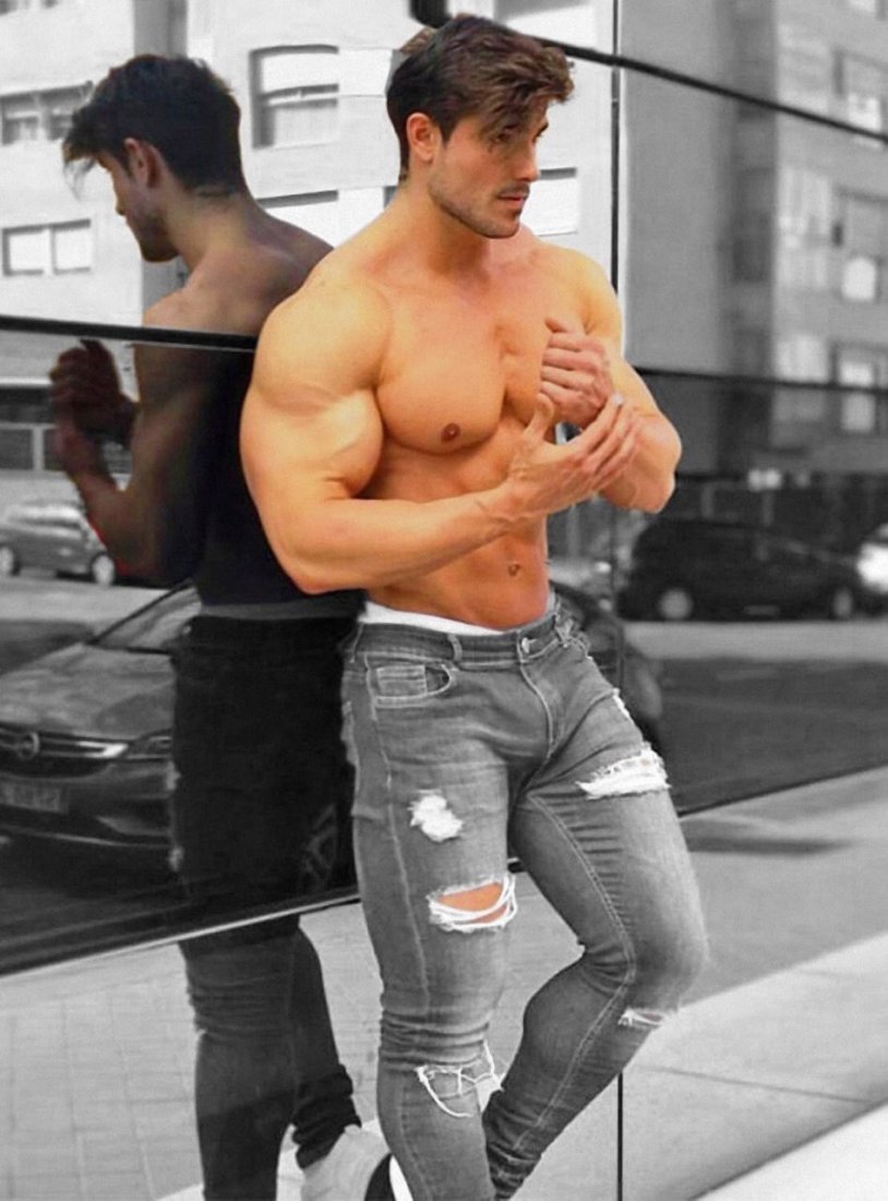 Muscular guy in J