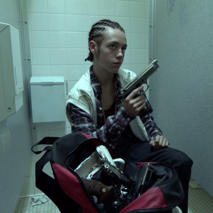 Carl Gallagher with pigtails