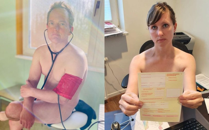 German doctors take pictures