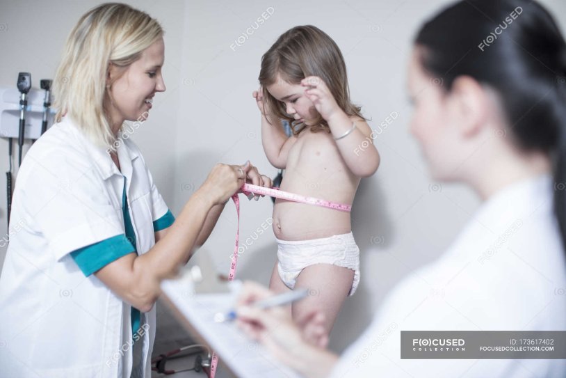 Girl at the pediatrician