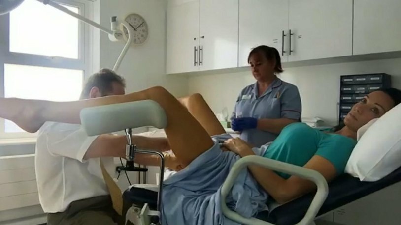 Gynecological chair in the hospital