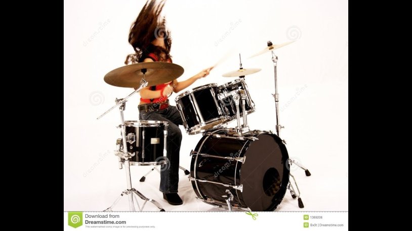 Drummer with long hair