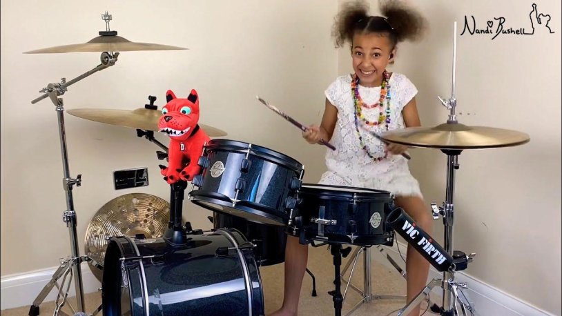 Virtuoso drumming girl