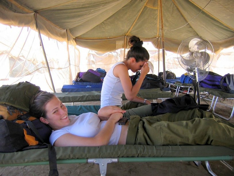 Soldiers in a tent