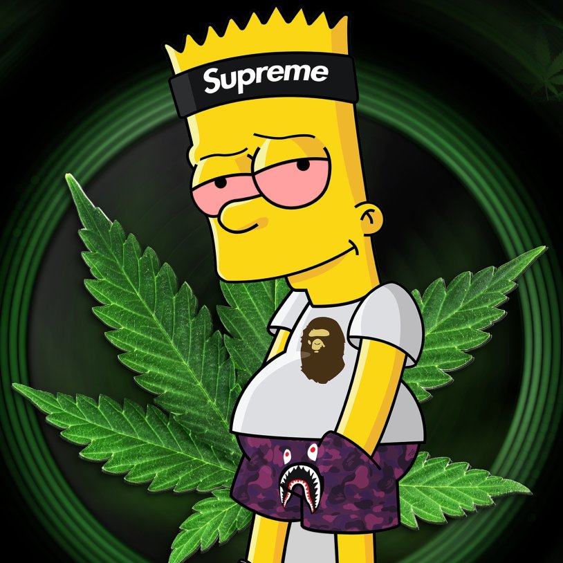 Simpsons with hemp