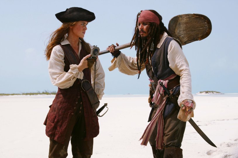 Jack Sparrow and Elizabeth Swann
