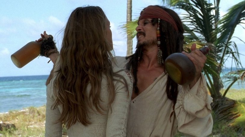 Captain Jack Sparrow and Elizabeth