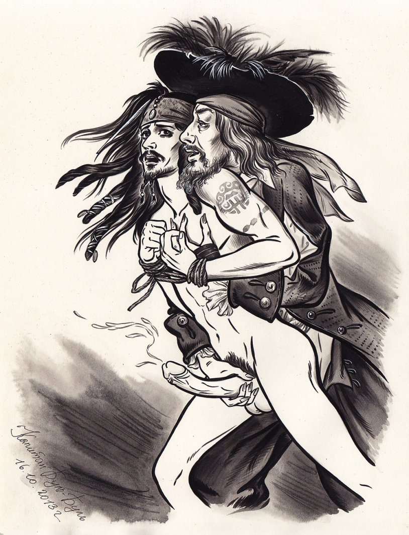 Hector Barbossa and Jack Sparrow