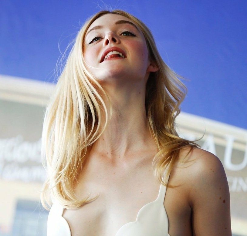Elle Fanning candidly