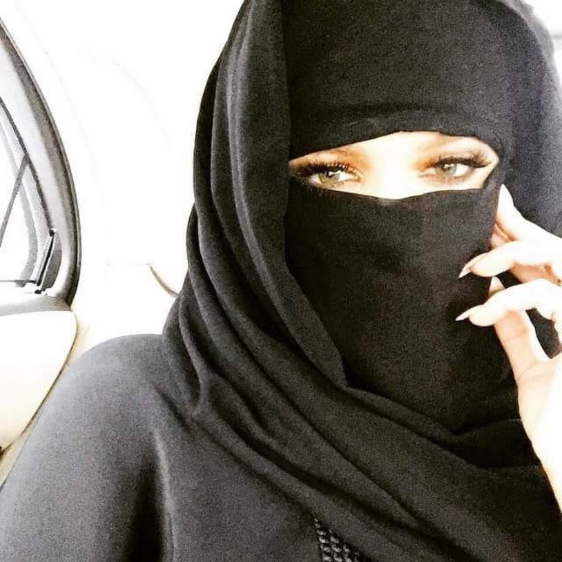 Arab women in burqa and niqab