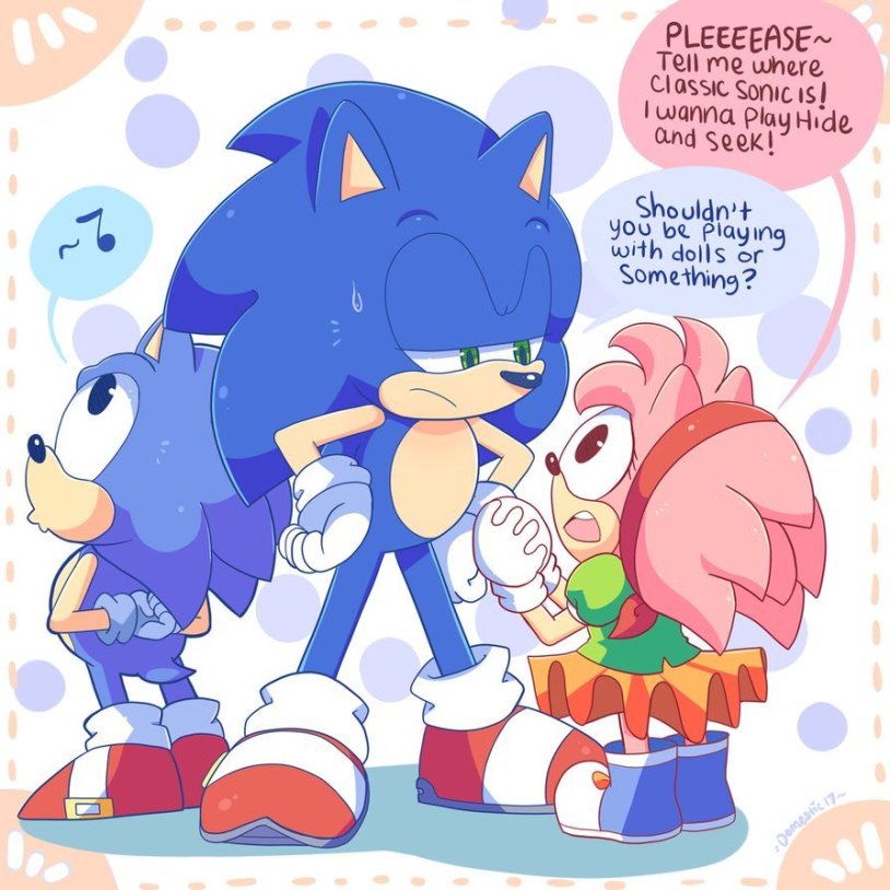 Classic Sonic and Classic Amy