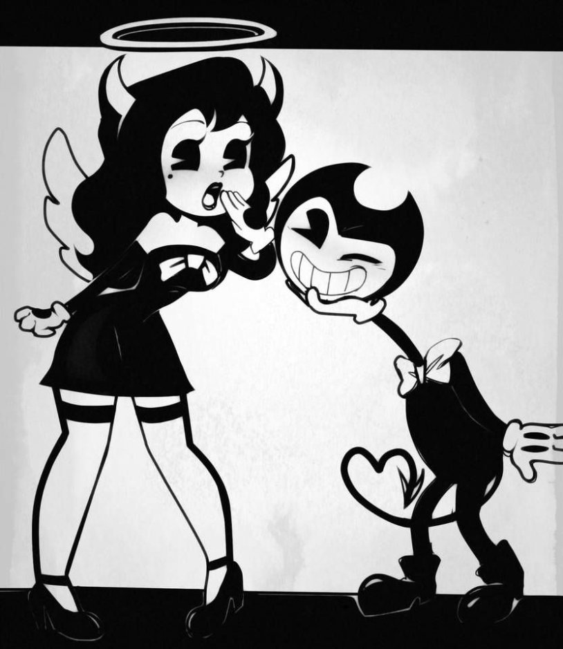 Bendy demon and alice